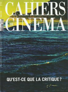 Cahiers du Cinéma: Letzte »unabhängige« Ausgabe, April 2020